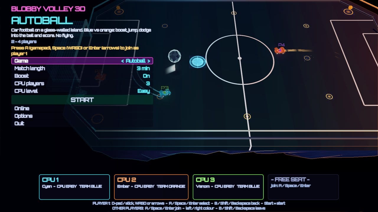 Autoball Menu